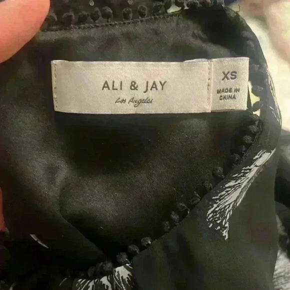 Ali & Jay sleeveless a-line black & white floral maxi dress in EUC​ sz XS - Picture 5 of 8